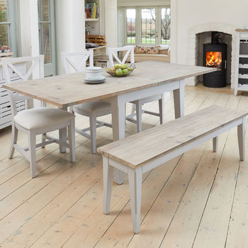 Ridley Grey Dining Bench Large, 3 of 4