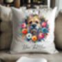 Personalised Border Terrier Summer Floral Dog Wreath Cushion And Mug Gift Bundle B, thumbnail 4 of 4