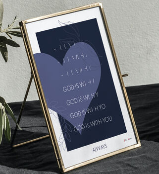 'God Is With You' Christian Poster Print, 2 of 2