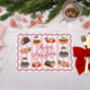 Christmas Placemats With Pink Food Design, thumbnail 3 of 3