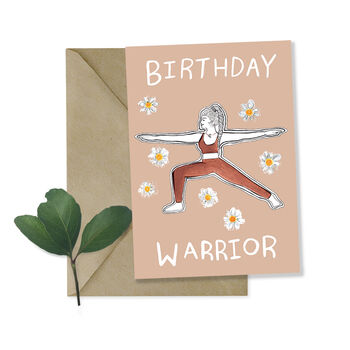 Female Birthday Warrior Greetings Card, 2 of 2