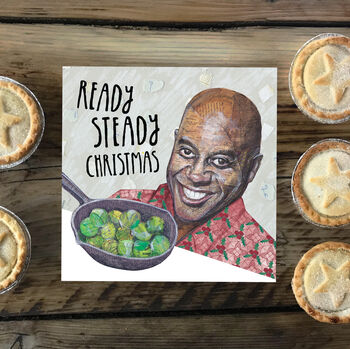 Ready, Steady Christmas Ainsley Harriott Christmas Card, 2 of 3