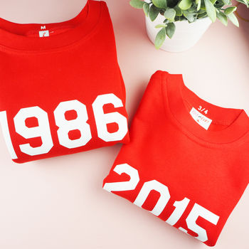Personalised 'Year' Unisex Sweatshirt Set, 3 of 9