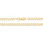 Mens Yellow Gold Plated Flat Curb Chain Necklace, thumbnail 3 of 7