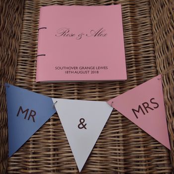 Personalised Colourful Leather Wedding Bunting, 5 of 7