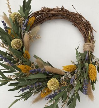 Small Dried Flowers Spring Wreath, 5 of 5