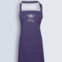 Personalised Bee Apron In Purple, thumbnail 2 of 4