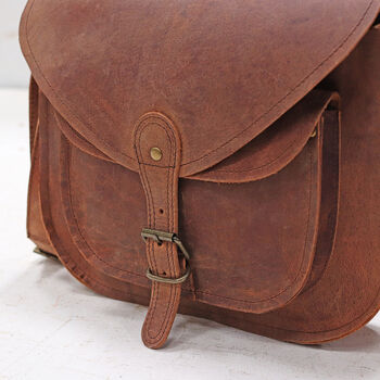 Personalised Leather Crossbody Saddle Bag, 3 of 10