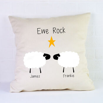 Personalised Valentines Cushion / Sheep, 2 of 3