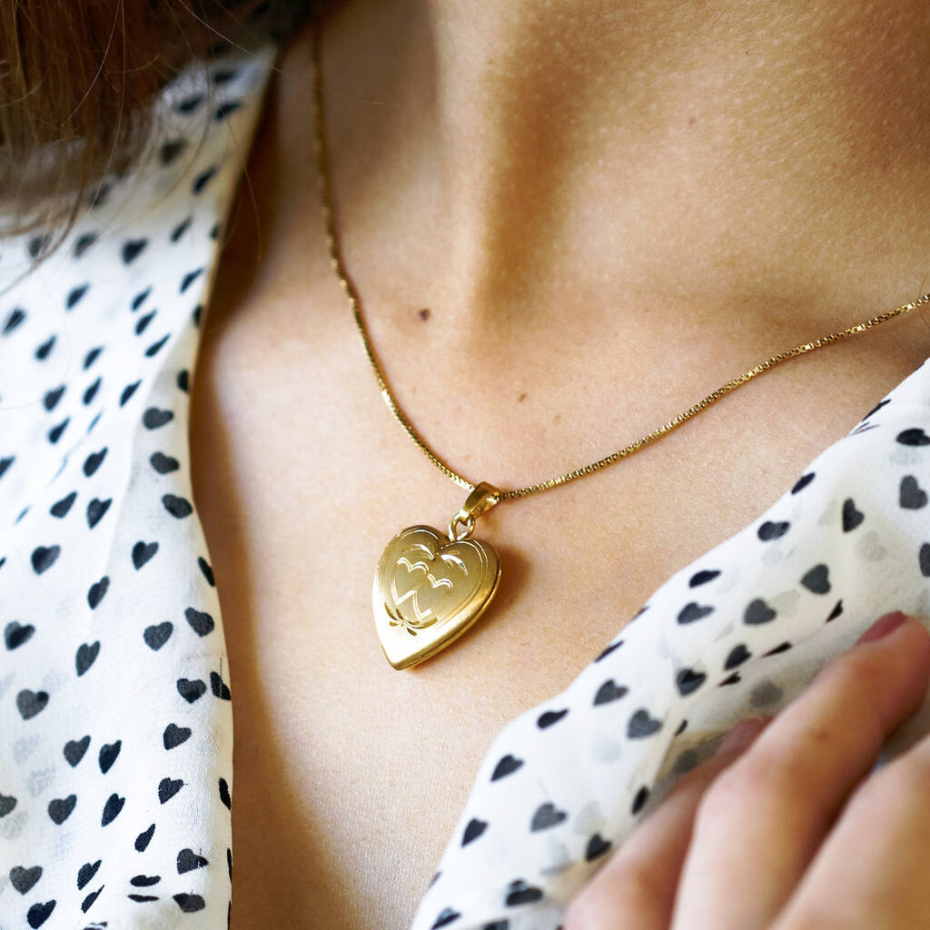 Vintage 14k Gold Filled Heart Locket, 1 of 10