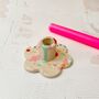 Floral Ceramic Candle Stick Holder, thumbnail 4 of 4