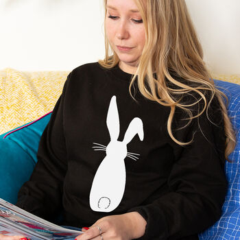 Easter Women's Rabbit Sweatshirt Jumper, 4 of 8