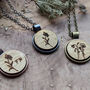 Birth Flower Necklace With Initials – Personalised Gift, thumbnail 2 of 3