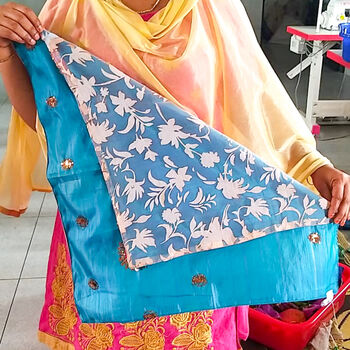 Large Zero Waste Upcycled Sari Gift Wrap, 4 of 12