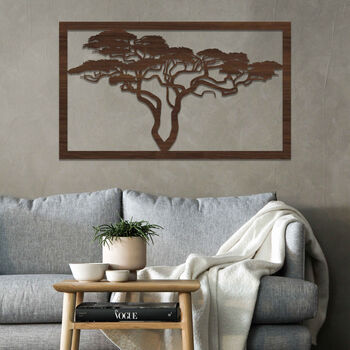 African Tree Wooden Art Exotic Home And Room Wall Decor, 5 of 12