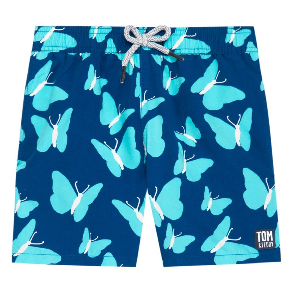 Father And Son Matching Swim Shorts Blue Butterflies By Tom and Teddy ...