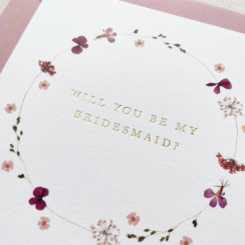 Edith Floral Bridesmaid Card, 1 of 2