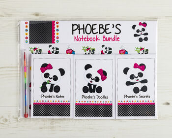 Personalised Panda Notebook Bundle, 3 of 3