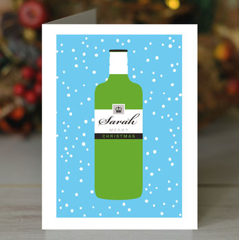 Personalised 'Gin' Christmas Card, 3 of 3