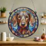 Dachshund Dapple Stained Glass Effect Suncatcher, thumbnail 4 of 5