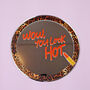 Wow, You Look Hot Leopard And Lippy Disc Mirror, thumbnail 2 of 8