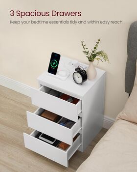 Set Of One/Two Bedside Table With Charging Station, 9 of 12