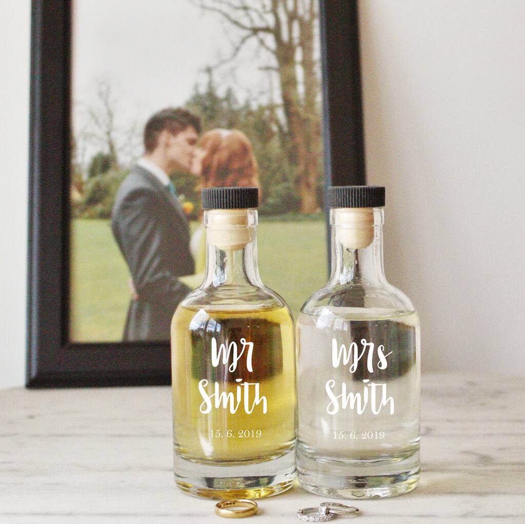 Set Of Two Personalised Wedding Decanter Gifts, 1 of 5