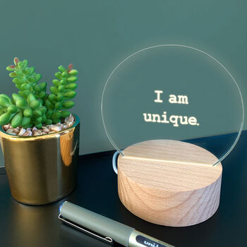 Personalised 'I Am Unique' Mini Desk Lamp, 3 of 6