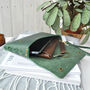 Green Leather Clutch Bag, thumbnail 3 of 6