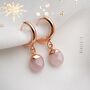 Rose Quartz Earrings, thumbnail 1 of 11