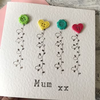 Personalised Mother’s Day Button Card, 2 of 2