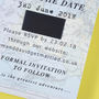 Save The Date Vintage Style Map Luggage Tag, thumbnail 4 of 5