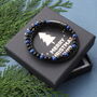 Christmas Personalised Multi Layered Beaded Leather Bracelet For Men, thumbnail 9 of 11