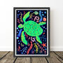 Colourful Sea Turtle Nursery Art Print, thumbnail 7 of 8