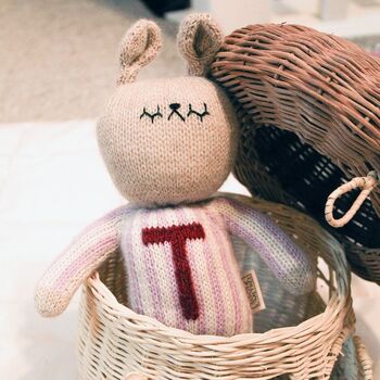 Personalised Initial Handmade Bunny, 3 of 4