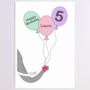 Personalised Dinosaur Balloons Birthday Card, thumbnail 3 of 8