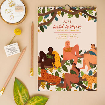 A4 Wild Women Personalised 2023 Monthly Calendar, 2 of 5