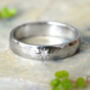 Star Set Diamond Wedding Band In Solid Platinum, thumbnail 1 of 4