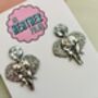 Elephant Glitter Resin Earrings / Animal Lover Gift / Safari Statement Jewellery / Cute Wildlife Accessories, thumbnail 4 of 5