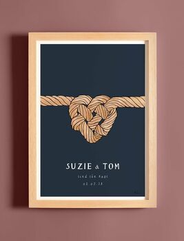 Tie The Knot Personalised Fine Art Print, 2 of 4