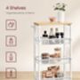 Four Tier Trolley Space Saving Kitchen Cart With Handle, thumbnail 8 of 12