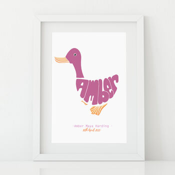 Personalised Duck Print, 4 of 7