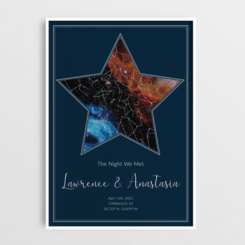The Night We Moved In Personalised Star Map Print New Home Gift, 10 of 12