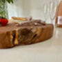 Handcrafted 40cm Teak Root Chopping Board Natural Wood, thumbnail 4 of 9