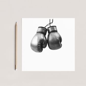 Boxing Gloves – Hand Drawn Sports Greeting Card Illustration, 2 of 6