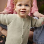 Baby Unisex Bubble Knitted Cardigan, thumbnail 2 of 12