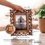 Hand Carved Mango Wood Photo Frame Kashmiri Design, thumbnail 2 of 5
