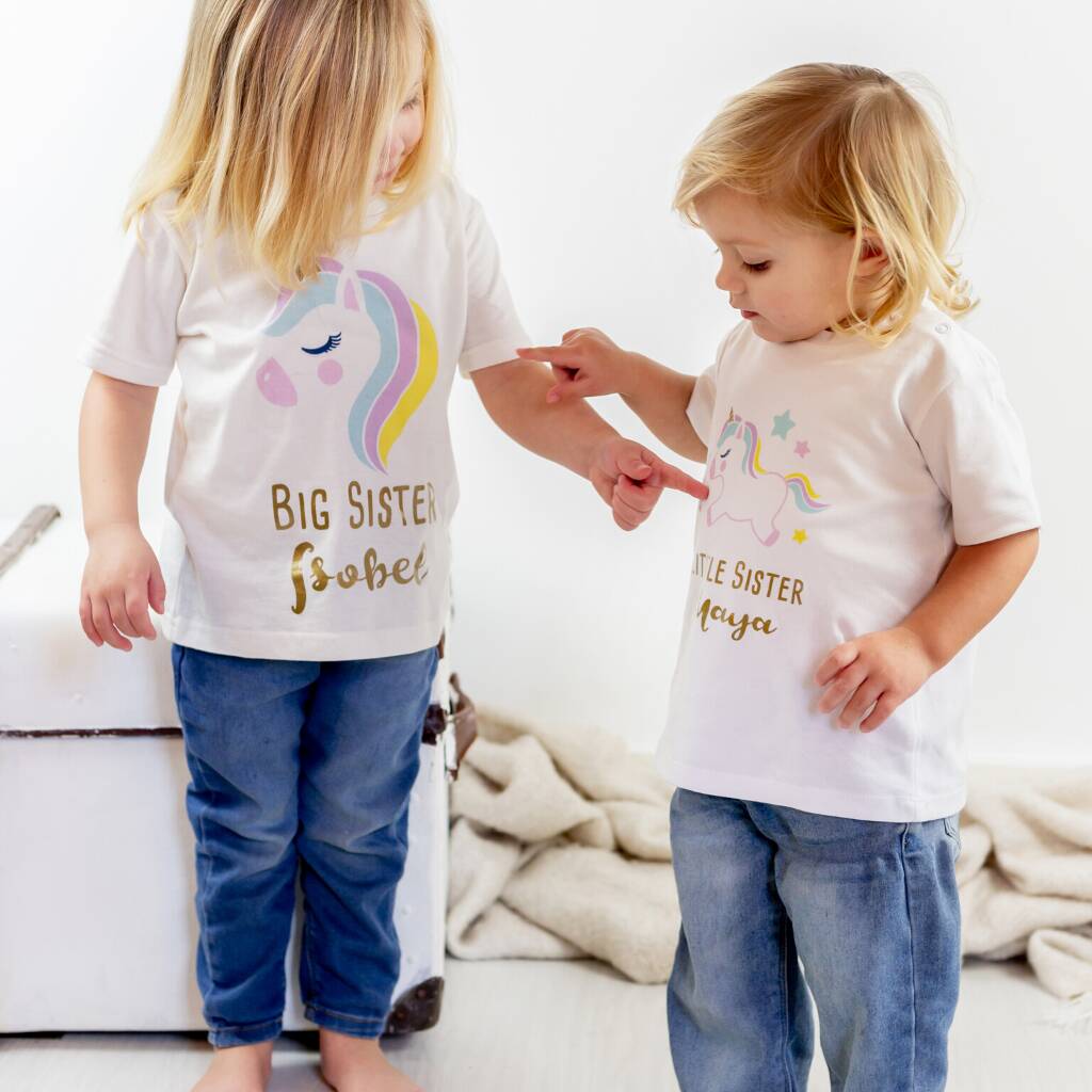 Personalised Sisters Unicorn T Shirts, 1 of 11