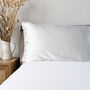 Silk Pillowcase White 100% Pure Soft Mulberry Silk Floral Luxury Hair Care Standard Double 50x75cm, thumbnail 1 of 5