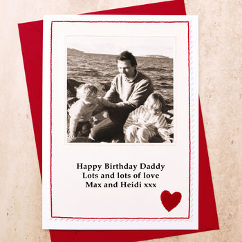 Dad / Daddy Personalised Photo Birthday Card, 2 of 3